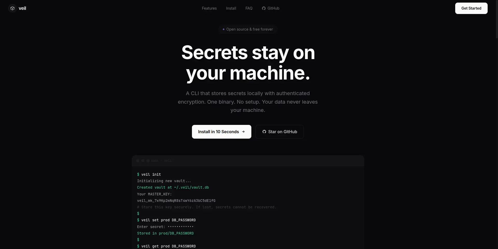 Veil screenshot